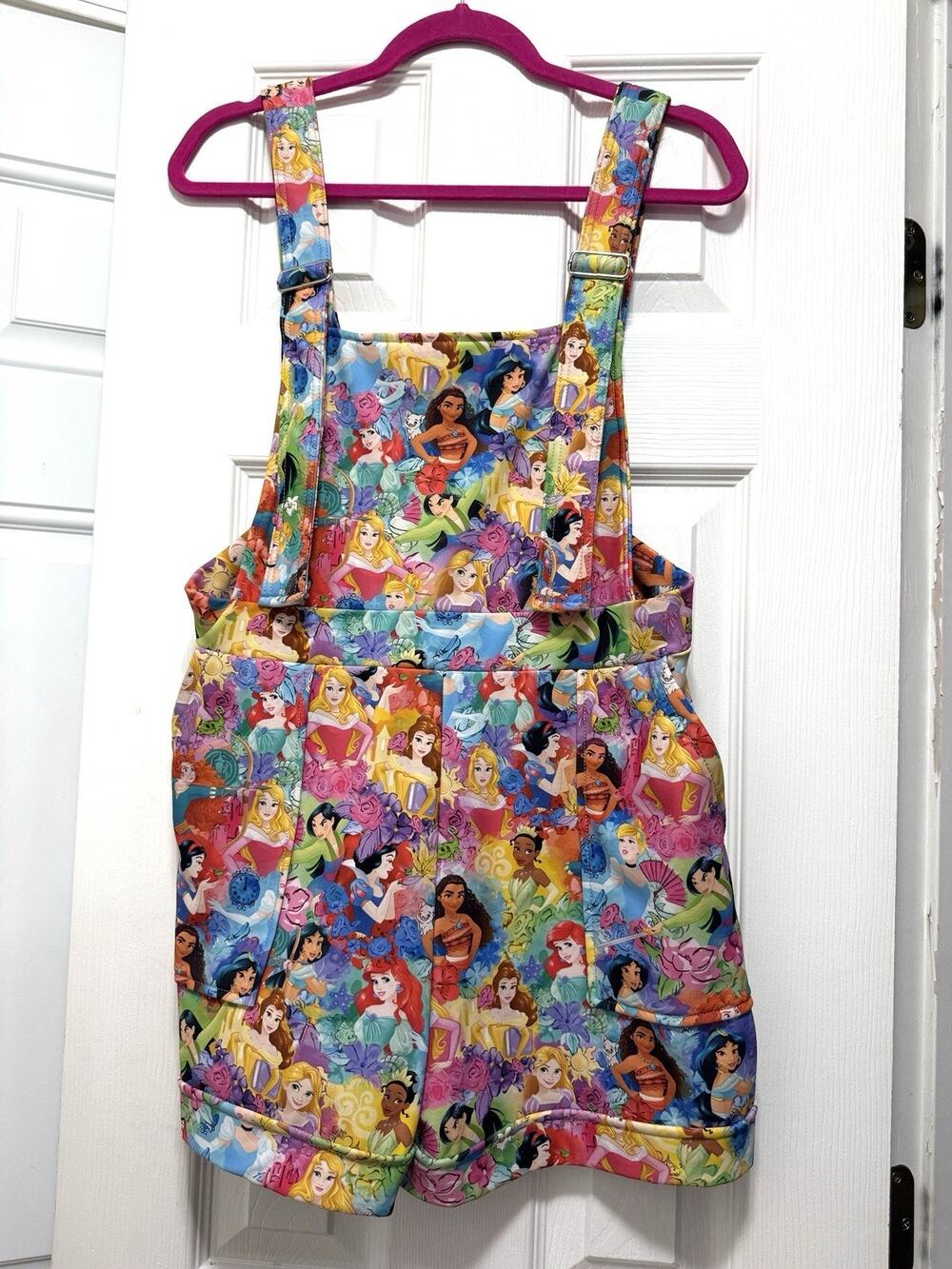 BlackMilk x Disney Princess All-Over Print Shortalls Overalls Women's Size L New